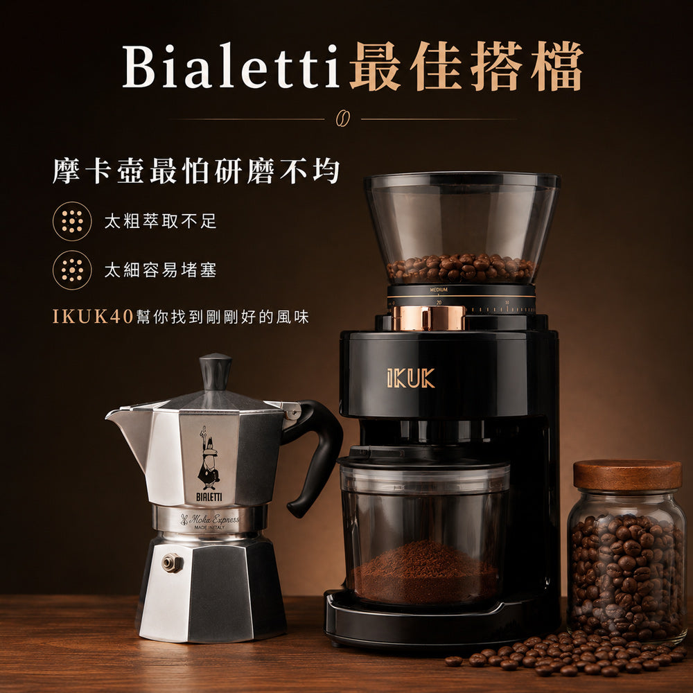 箱購】IKUK40 段全功能磨豆機(4入)