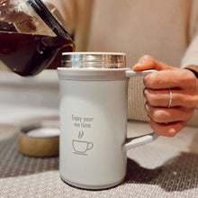 將圖片載入圖庫檢視器 【CanLead】IKUK艾可陶瓷保溫瓷芯手把杯500ml