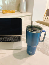 將圖片載入圖庫檢視器 900ml Porcelain Boba Tea Tumbler with Handle & Straw