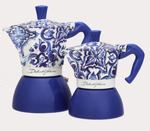 將圖片載入圖庫檢視器 【贈送咖啡粉】D&G 聯名 電火摩卡壺6杯份-地中海藍
