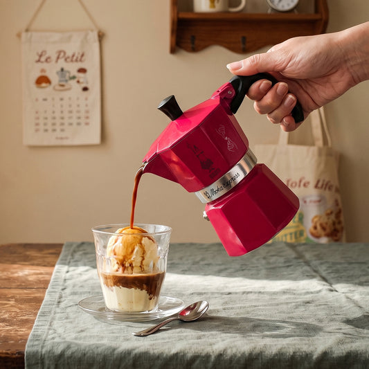 【雷刻】Bialetti 經典摩卡壺-3杯份-櫻桃紅