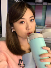 將圖片載入圖庫檢視器 彈蓋520ml 漾藍綠-可裝超商大咖啡 開車族必備可放飲料座 好握好拿