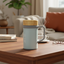將圖片載入圖庫檢視器 IKUK陶瓷手把杯放在客廳茶几上