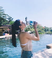 將圖片載入圖庫檢視器 彈蓋520ml 漾藍綠-可裝超商大咖啡 開車族必備可放飲料座 好握好拿