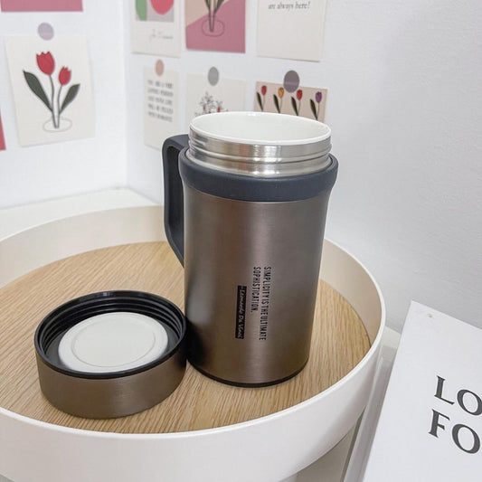 IKUK Porcelain Thermal Cup 500ml-Steel Gray