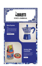 將圖片載入圖庫檢視器 【買就送】D&G 聯名 電火摩卡壺4杯份-地中海藍 加贈杏仁香濃咖啡粉
