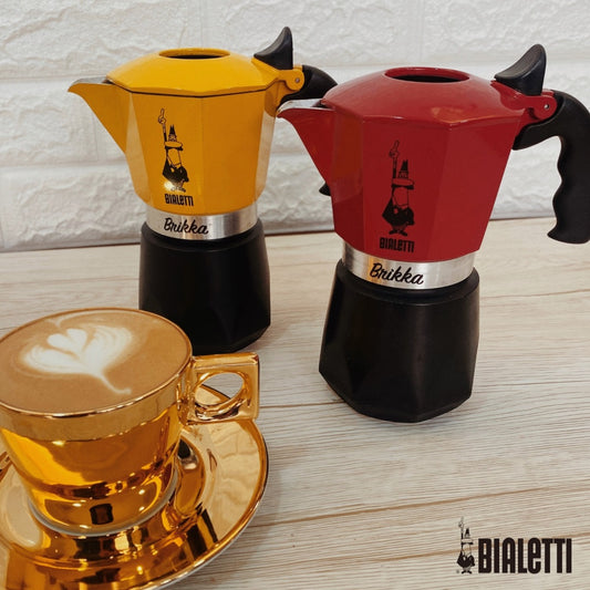 【TYNI團購】加壓摩卡壺4杯份+手打奶泡器+BIALETTI咖啡豆 送鈦瓷隨行杯