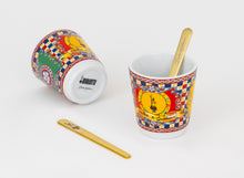 將圖片載入圖庫檢視器 Box Moka Express Sicilian Cart 2 cups, 2 porcelain cups and 2 golden stirrers| D&amp;G經典摩卡壺2杯尊爵禮盒
