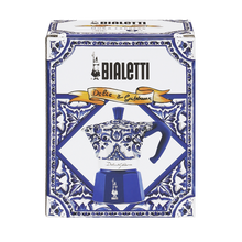 將圖片載入圖庫檢視器 【買就送】D&G 聯名經典摩卡壺3杯份-地中海藍 加贈杏仁香濃咖啡粉