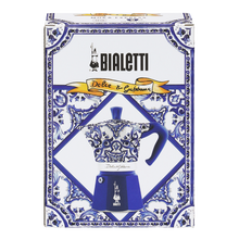 將圖片載入圖庫檢視器 【贈送咖啡粉】D&G 聯名經典摩卡壺6杯份-地中海藍