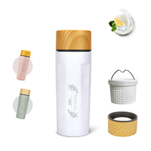 將圖片載入圖庫檢視器 500ml Porcelain Vacuum Bottle with Tea Infuser & Porcelain Lid