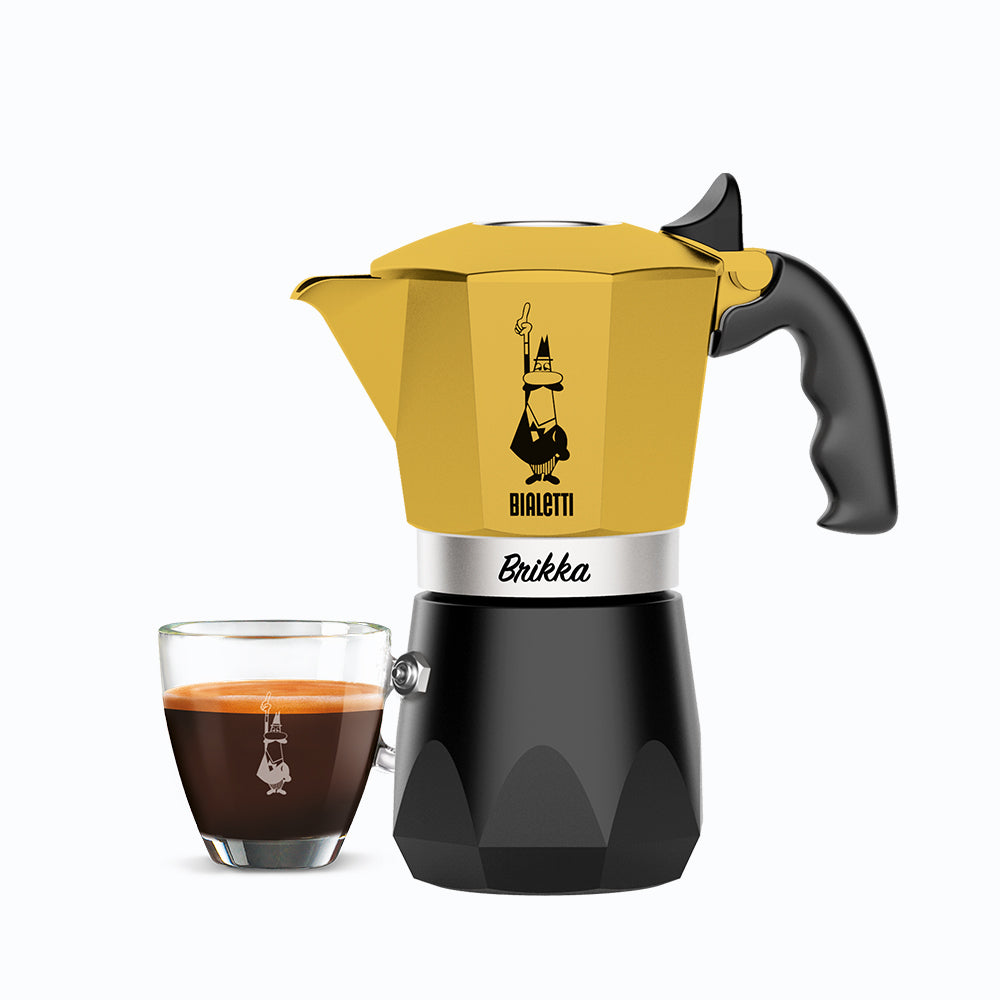 BIALETTI 鑽石加壓摩卡壺4杯份 紅黃可選