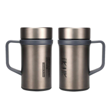 將圖片載入圖庫檢視器 【雷刻】IKUK艾可陶瓷保溫瓷芯手把杯500ml