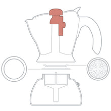 將圖片載入圖庫檢視器 摩卡壺原廠零配件-膠圈墊片組/粉槽/手把/墊圈