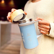 將圖片載入圖庫檢視器 【雷刻】IKUK艾可陶瓷保溫瓷芯手把杯500ml