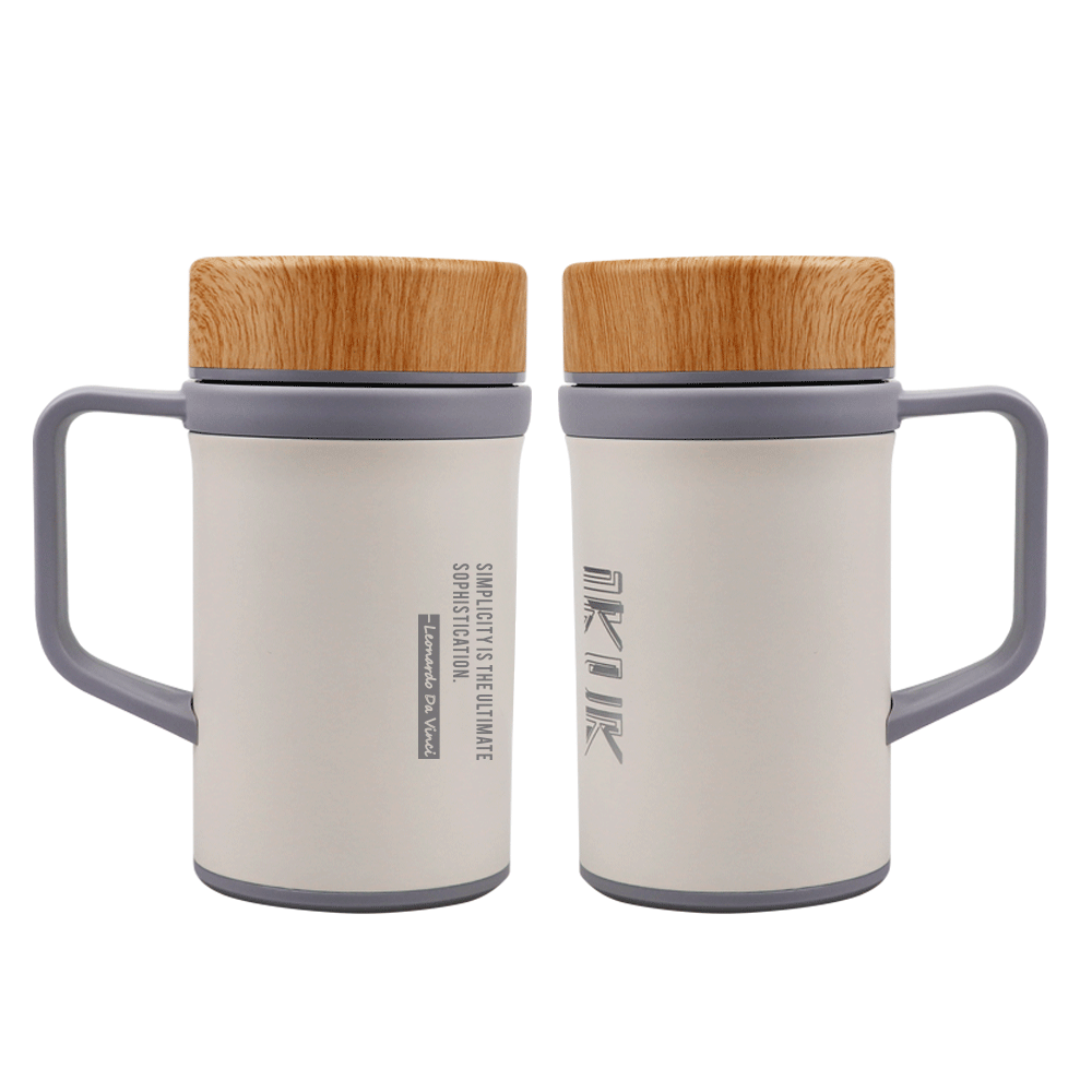 【雷刻】濾茶器手把杯500ml(內附專業全瓷濾茶器)
