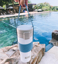 將圖片載入圖庫檢視器 彈蓋520ml 漾藍綠-可裝超商大咖啡 開車族必備可放飲料座 好握好拿