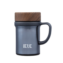 將圖片載入圖庫檢視器 IKUK艾可陶瓷保溫辦公杯-手把410ml