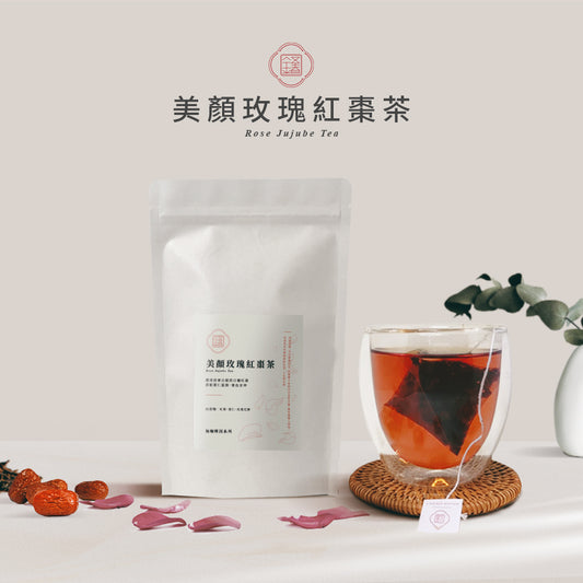 【無咖啡因】美顏玫瑰紅棗茶-金五春職人茶/三角立體茶包