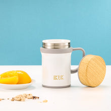 將圖片載入圖庫檢視器 【雷刻】IKUK艾可陶瓷保溫手把杯-獨享410ml