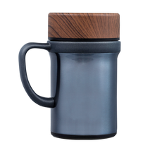 將圖片載入圖庫檢視器 【雷刻】IKUK艾可陶瓷保溫手把杯-獨享410ml