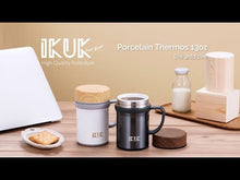 將影片載入圖庫檢視器並播放,IKUK艾可陶瓷保溫辦公杯-手把410ml