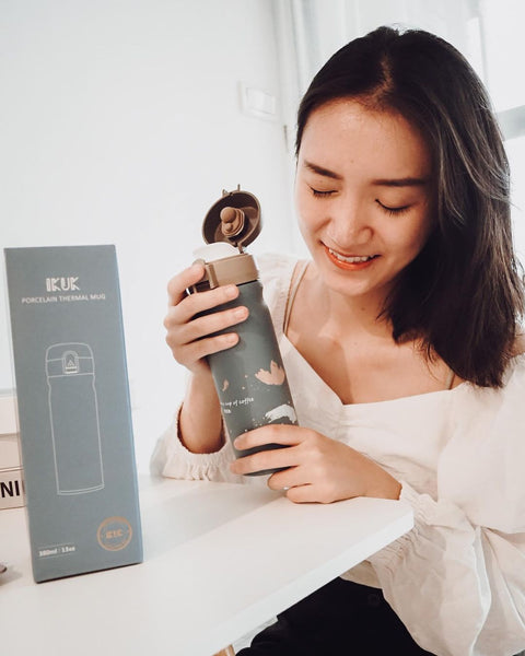 來瞧瞧我新買的保溫杯超美的🥰 環保意識抬頭我也跟著抬頭！🤣