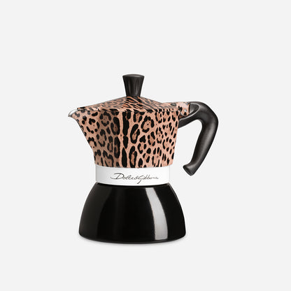 【D&G聯名預購】BIALETTI 電火摩卡壺 4杯份｜奢華豹紋款