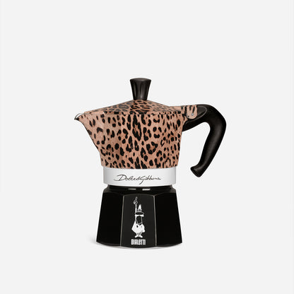 【D&G聯名預購】BIALETTI 經典摩卡壺 3杯份｜奢華豹紋款