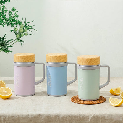 【浪漫紫色】彈蓋380ml+手把杯紫500ml