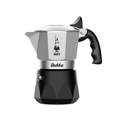 【封館慶】BIALETTI 加壓摩卡壺 2杯份 拿鐵組 (含手打奶泡器)｜實用贈 三合一清潔刷