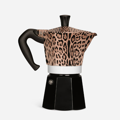 【D&G聯名預購】BIALETTI 經典摩卡壺 6杯份｜奢華豹紋款