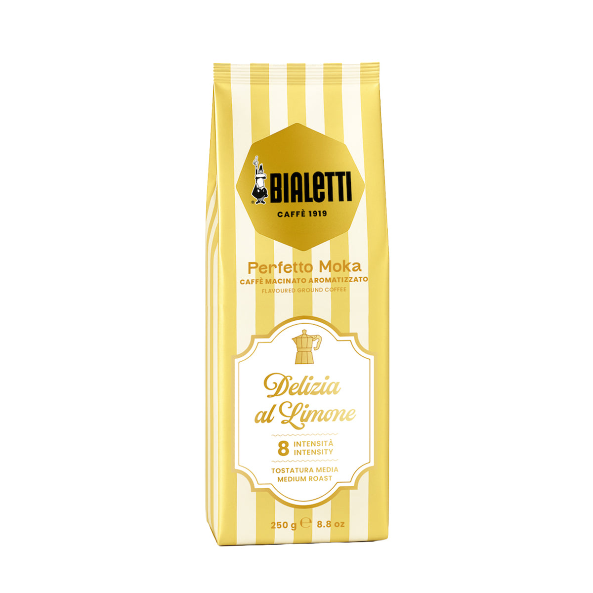 BIALETTI 義大利原裝進口 Delizia al Limone 檸檬風味摩卡壺專用咖啡粉 250g