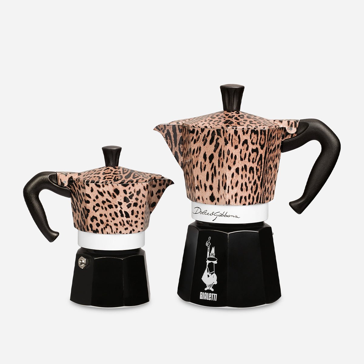 【D&G聯名預購】BIALETTI 經典摩卡壺 3杯份｜奢華豹紋款