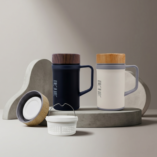 濾茶器手把杯500ml(內附專業全瓷濾茶器)-泡茶必備
