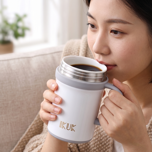 陶瓷保溫杯手把款 500ml / 410ml  多款任選 兩入一組