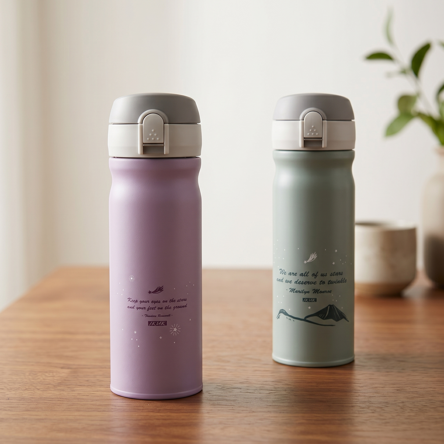 【浪漫紫色】彈蓋380ml+手把杯紫500ml