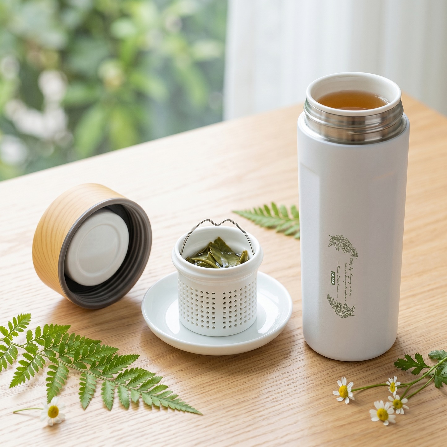 【泡茶杯款二入】瓷芯茗茶杯/濾茶器手把杯500ml 任選兩入一組