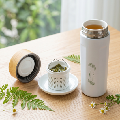 【泡茶杯款二入】瓷芯茗茶杯/濾茶器手把杯500ml 任選兩入一組