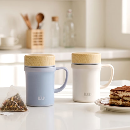 410ml Porcelain Vacuum Mug with Handle (NEW)