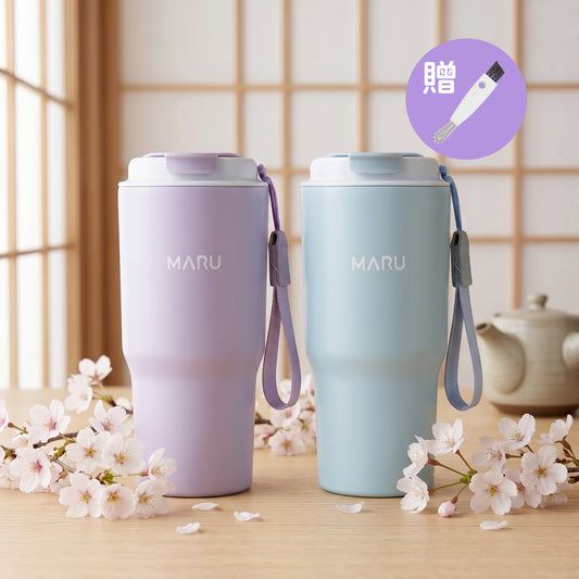 【送杯刷】MARU丸山製研 鈦瓷塗層保溫杯 Venti Go 600ml /2入組