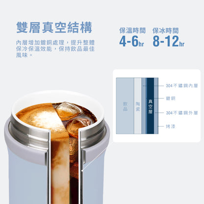 【浪漫紫色】彈蓋380ml+手把杯紫500ml