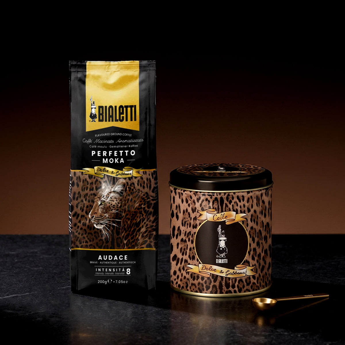 【D&G 聯名預購】BIALETTI 研磨咖啡粉 250g 袋裝/罐裝｜奢華豹紋系列