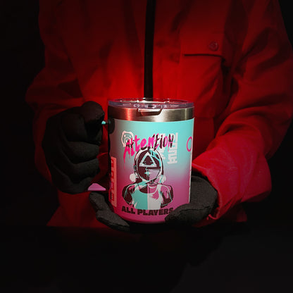 【成箱區】魷魚遊戲聯名304不鏽鋼露營手把杯 420ml(6入)