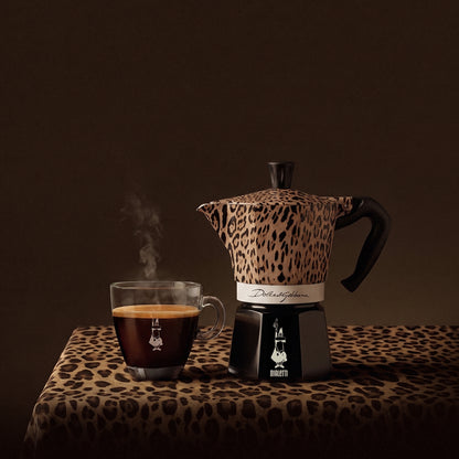 【D&G聯名預購】BIALETTI 經典摩卡壺 6杯份｜奢華豹紋款