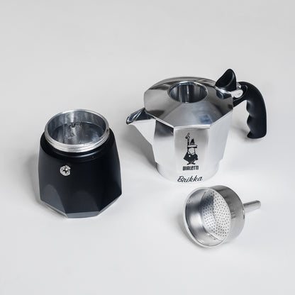 BIALETTI 鑽石加壓摩卡壺4杯份-銀