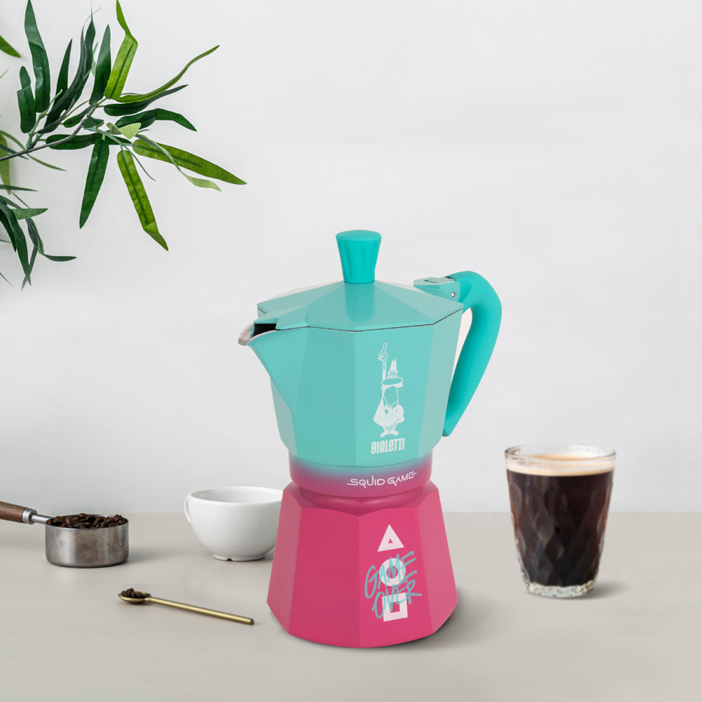 【魷魚遊戲聯名】BIALETTI 經典摩卡壺6TZ 6杯份 加贈辰食燕麥及專用提袋