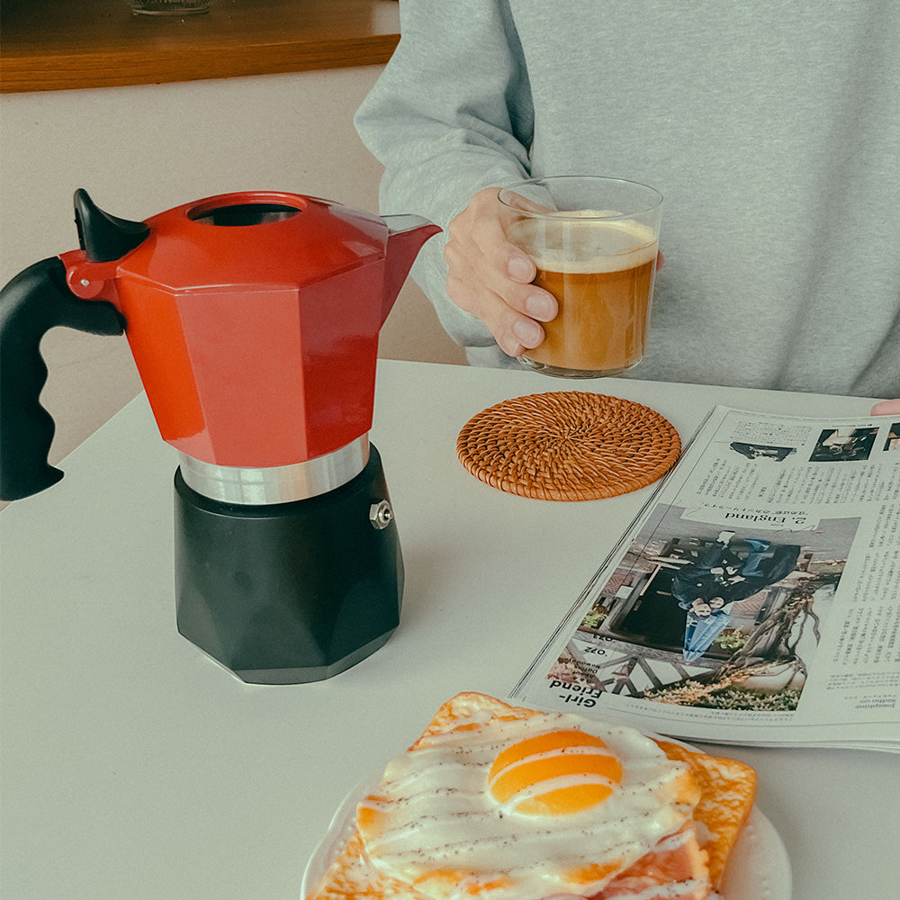 BIALETTI 鑽石加壓摩卡壺4杯份 紅黃可選