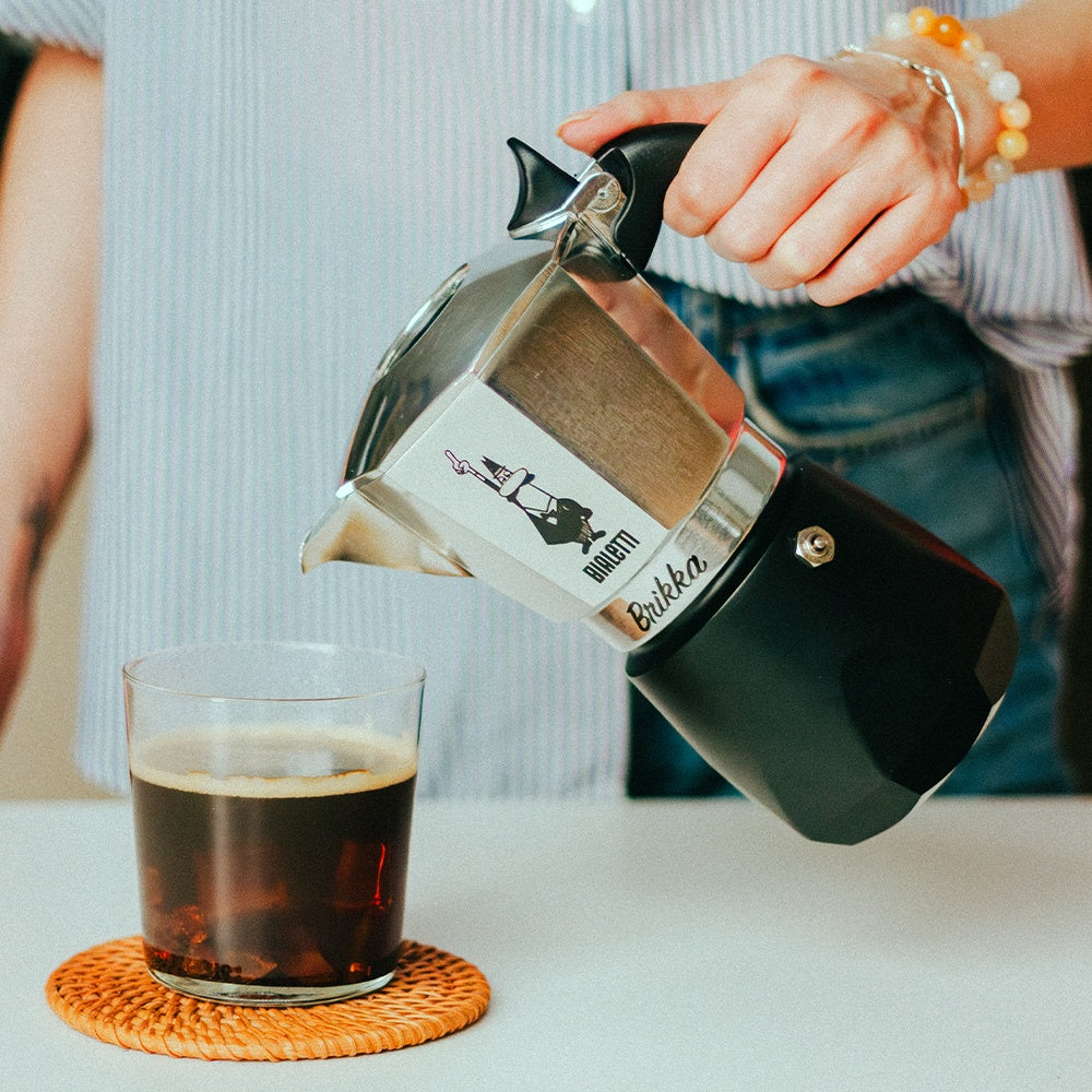 BIALETTI 鑽石加壓摩卡壺4杯份-銀