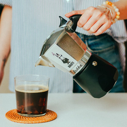 BIALETTI 鑽石加壓摩卡壺4杯份-銀